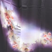 Load image into Gallery viewer, Kimono Brownish Black Camellia Predawn Tall Silk #9349F4
