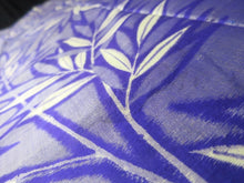 Load image into Gallery viewer, MKF#46 Silk Kimono Fabric Vintage(1920-1950) Meisen Blueish Purple 57.1x13.8in(145x35cm)
