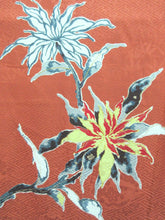 Load image into Gallery viewer, Haori Jacket Vintage(1920-1950) Brown Chrysanthemum Sayagata Long Silk #8031N3

