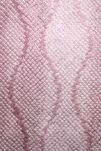 Haori Jacket Vintage(1950-1980) Ash Pink Full Shibori Tatewaku Silk #8288C2