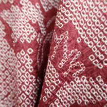 Load image into Gallery viewer, Haori Jacket Vintage(1950-1980) Wine red Full Shibori Flower Silk #9437G3
