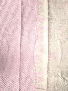 MKF#256 Silk Kimono Fabric Vintage(1950-1980) Shibori Pale Pink 76.8x13.4in(195x34cm)