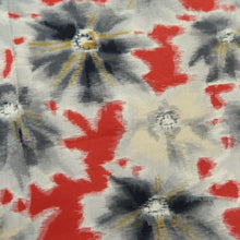 Load image into Gallery viewer, KK1275B5 Silk Kimono Fabric Vintage(1920-1950) Meisen Flower Red 57.5x12.2in(146x31cm)
