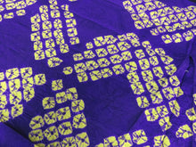Load image into Gallery viewer, FF2505A Silk Kimono Fabric Vintage(1920-1950) Shibori Bluish Purple 55.1x11.8in(140x30cm)
