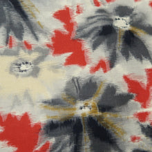 Load image into Gallery viewer, KK1275B5 Silk Kimono Fabric Vintage(1920-1950) Meisen Flower Red 57.5x12.2in(146x31cm)
