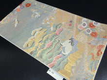 Load image into Gallery viewer, Fukuro Obi Gold Crane Birds Silk BB134W8
