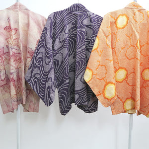 Bundle 12pcs Silk Vintage Full Shibori Haori Wholesale Bulk Free Shipping #437