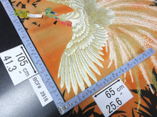 Load image into Gallery viewer, BCF#2916 Silk Tomesode Fabric Vintage(1950-1980) Bird 41.3x25.6in(105x65cm)
