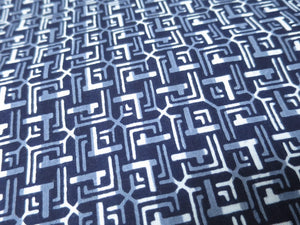 Cotton Bolt Fabric Vintage(1950-1980) Navy White 472.4x15.0in(1200x38cm) BB9049Y2