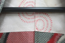 Load image into Gallery viewer, Haori Jacket Vintage(1920-1950) Red Black Gray Tatewaku Meisen Silk #8759A1
