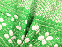 Load image into Gallery viewer, Haori Jacket Green Hand-stitched Shibori #115
