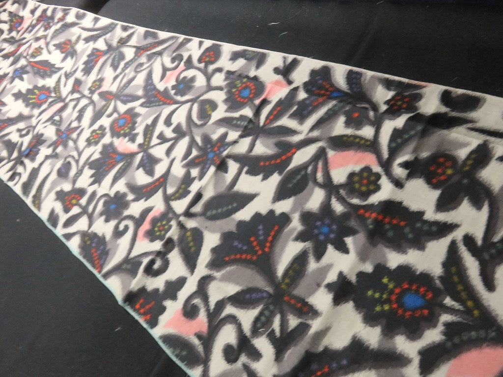 BCF#2817 Silk Kimono Fabric Vintage(1920-1950) Meisen Black 150cm (59.1in)