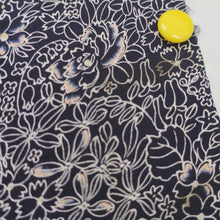 Load image into Gallery viewer, KK1143B3 Silk Kimono Fabric Vintage(1950-1980) Peony Black 100.4x11.4in(255x29cm)
