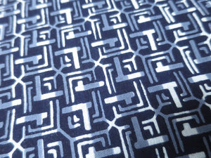 Cotton Bolt Fabric Vintage(1950-1980) Navy White 472.4x15.0in(1200x38cm) BB9049Y2