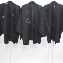 Load image into Gallery viewer, Bundle 15pcs Silk Black Haori Jacket Wholesale Bulk Free Shipping #381

