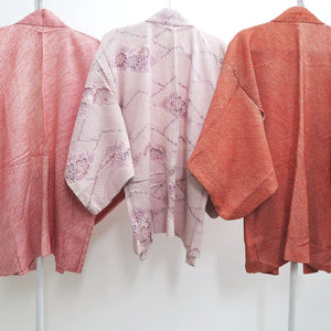 Bundle 12pcs Silk Vintage Full Shibori Haori Wholesale Bulk Free Shipping #437