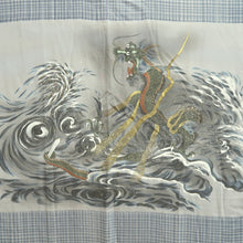 Load image into Gallery viewer, Men&#39;s Juban Gray Dragon Splushing Wave Silk #9481G5
