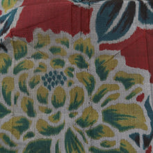 Load image into Gallery viewer, KK1373B7 Silk Kimono Fabric Vintage(1920-1950) Meisen Flower Wine red 86.2x13.0in(219x33cm)
