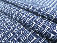 Load image into Gallery viewer, Cotton Bolt Fabric Vintage(1950-1980) Navy White 472.4x15.0in(1200x38cm) BB9049Y2
