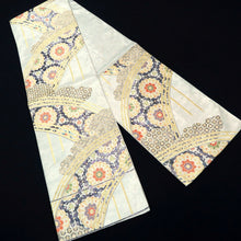Load image into Gallery viewer, Fukuro Obi Silver Gold Bridge Silk BB212V2
