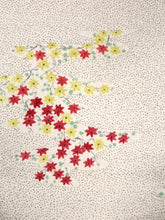 Load image into Gallery viewer, MKF#115 Silk Kimono Fabric Vintage(1950-1980) Maple Leaf Rinzu Cream white 59.1x13.0in(150x33cm)

