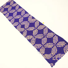 Load image into Gallery viewer, KK1039B2 Silk Kimono Fabric Vintage(1920-1950) Shibori Purple Yellow 52.4x11.4in(133x29cm)
