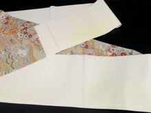 Load image into Gallery viewer, Fukuro Obi Gold Crane Birds Silk BB134W8
