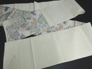 Fukuro Obi Vintage(1950-1980) Off whilte Zen Temple Silk BB74W5