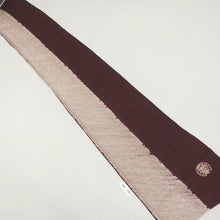 Load image into Gallery viewer, KK1163B4 Silk Kimono Fabric Vintage(1950-1980) Shibori Maroon Light Brown 79.9x13.0in(203x33cm)
