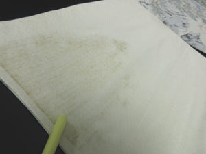 Fukuro Obi Vintage(1950-1980) Off whilte Zen Temple Silk BB74W5