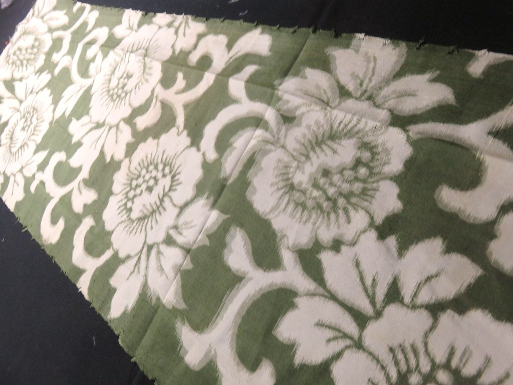BCF#2818 Silk Kimono Fabric Vintage(1920-1950) Meisen Green 90cm (35.4in)