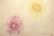 Load image into Gallery viewer, Haori Jacket Vintage(1950-1980) Pale Yellow Full Shibori Peony Silk #8289C2
