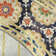 Load image into Gallery viewer, Fukuro Obi Silver Gold Bridge Silk BB212V2
