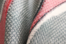 Load image into Gallery viewer, Haori Jacket Vintage(1920-1950) Red Black Gray Tatewaku Meisen Silk #8759A1
