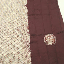 Load image into Gallery viewer, KK1163B4 Silk Kimono Fabric Vintage(1950-1980) Shibori Maroon Light Brown 79.9x13.0in(203x33cm)
