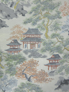 Fukuro Obi Vintage(1950-1980) Off whilte Zen Temple Silk BB74W5