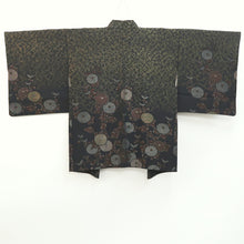 Load image into Gallery viewer, Haori Jacket Vintage(1950-1980) Black Gold Chrysanthemum Silk #9570H3
