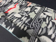 Load image into Gallery viewer, KK727A6 Silk Kimono Fabric Vintage(1920-1950) Meisen Black 57.1x7.9in(145x20cm)
