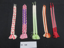 Load image into Gallery viewer, HM#104 Silk Haori Himo Flat Braid 5pcs Bundle Pack
