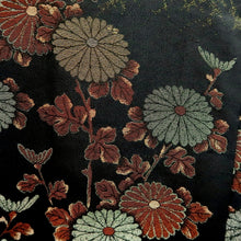 Load image into Gallery viewer, Haori Jacket Vintage(1950-1980) Black Gold Chrysanthemum Silk #9570H3
