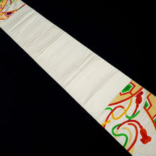 Load image into Gallery viewer, Fukuro Obi Vintage(1950-1980) White Gold Silver Genjiguruma Himo Silk BB255V5
