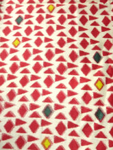 Load image into Gallery viewer, MBFd#45A Silk Kimono Fabric Vintage(1920-1950) Meisen Cream white Red 63.0x12.6in(160x32cm)
