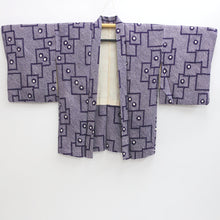Load image into Gallery viewer, Haori Jacket Vintage(1950-1980) Purple Shibori Cards Silk #9174D5
