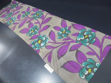 Load image into Gallery viewer, MKF#205 Silk Kimono Fabric Vintage(1920-1950) Meisen Flower Gray 52.4x13.8in(133x35cm)
