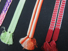 Load image into Gallery viewer, HM#104 Silk Haori Himo Flat Braid 5pcs Bundle Pack
