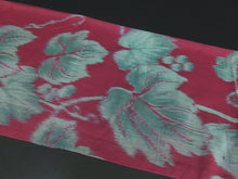 Load image into Gallery viewer, KK861A8 Silk Kimono Fabric Vintage(1920-1950) Meisen Grape Color 53.1x12.6in(135x32cm)
