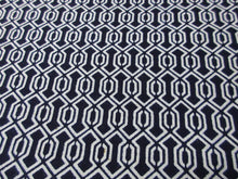 Load image into Gallery viewer, Cotton Bolt Fabric Vintage(1950-1980) Chain White Navy 472.4x13.8in(1200x35cm) BB9072Y3
