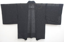 Load image into Gallery viewer, Haori Jacket Vintage(1950-1980) Black See-Through Abstract art Silk #8760A1

