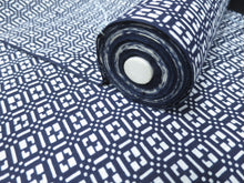 Load image into Gallery viewer, Cotton Bolt Fabric Vintage(1950-1980) Navy White 472.4x14.6in(1200x37cm) BB9050Y2
