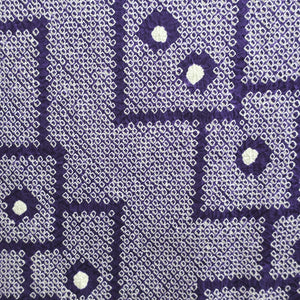 Haori Jacket Vintage(1950-1980) Purple Shibori Cards Silk #9174D5